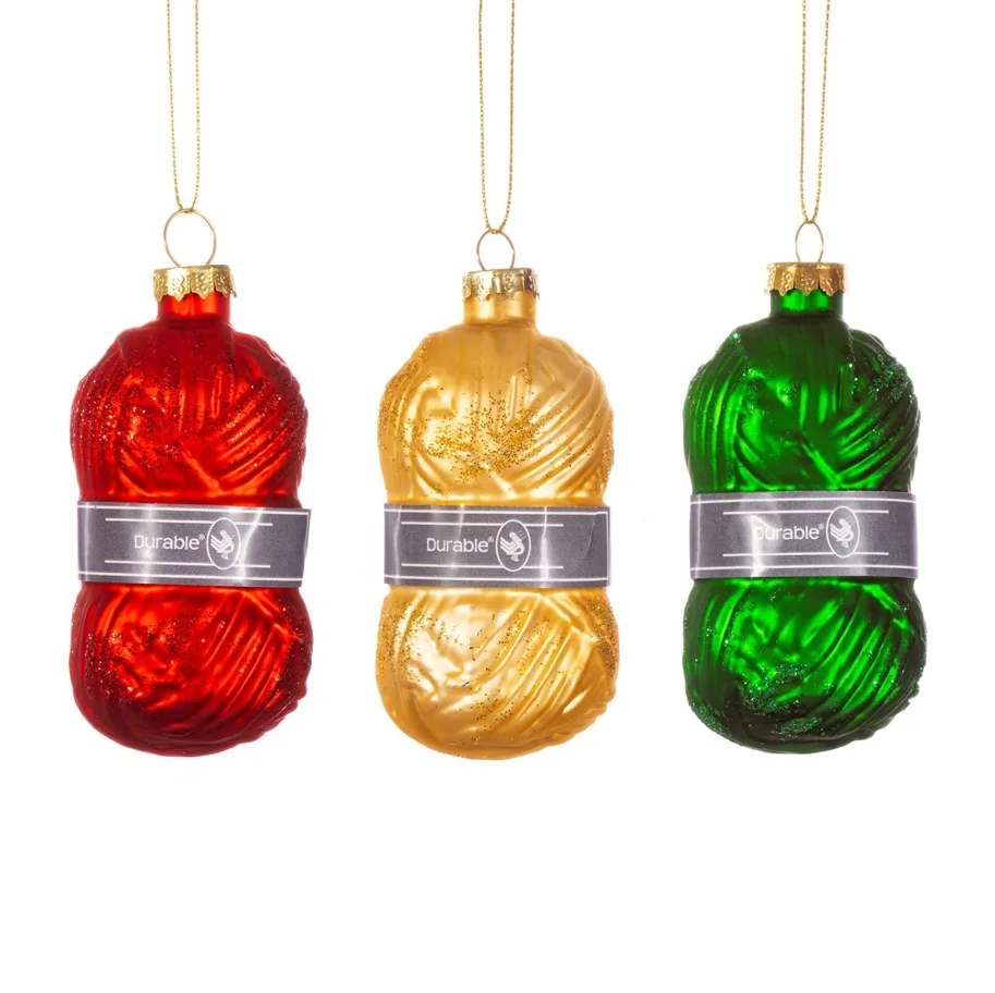 Knitting Wool Christmas Bauble