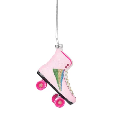 Weihnachtskugel Baumschmuck - Retro Rollschuh