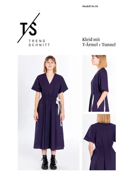 No68 Kleid mit T-Ärmel und Tunnel - Trendschnitt Sewing Pattern (German)