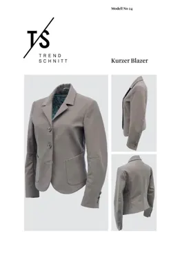No24 Kurzer Blazer - Trendschnitt Schnittmuster