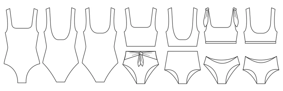 Marnie Swimsuit Bikini - Papercut Patterns Schnittmuster (Englisch)