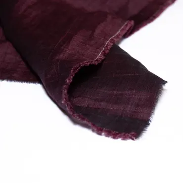 Leinen-Seide Crash - Morello Red