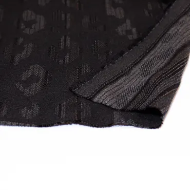 REMNANT 1.1m Wool Fabric Jacquard Deadstock - Leo Stripe