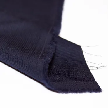 RESTSTÜCK 1m Wollstoff Deadstock - Navy Jacquard Stripes