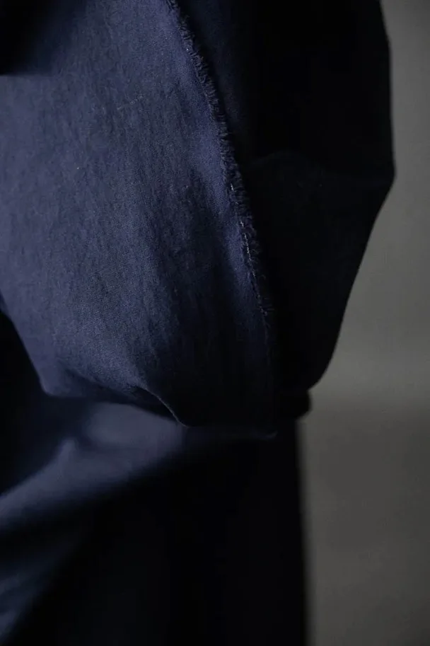Organic Cotton Linen - Dark Navy