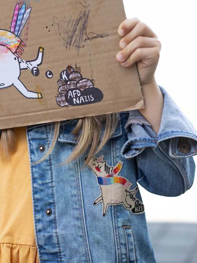 Einhorn FCK NZS Bügelbild Aufnäher - Halfbird