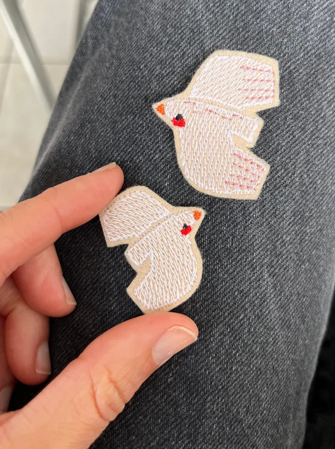 Friedenstauben Bügelbild Aufnäher - Halfbird