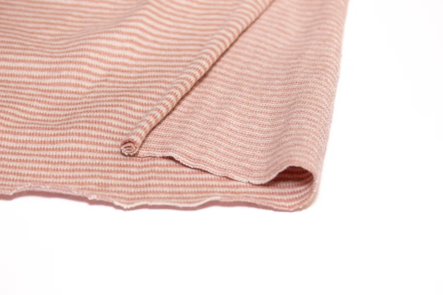 Hemp Jersey - Wildflower Pink Stripe (B-Ware)