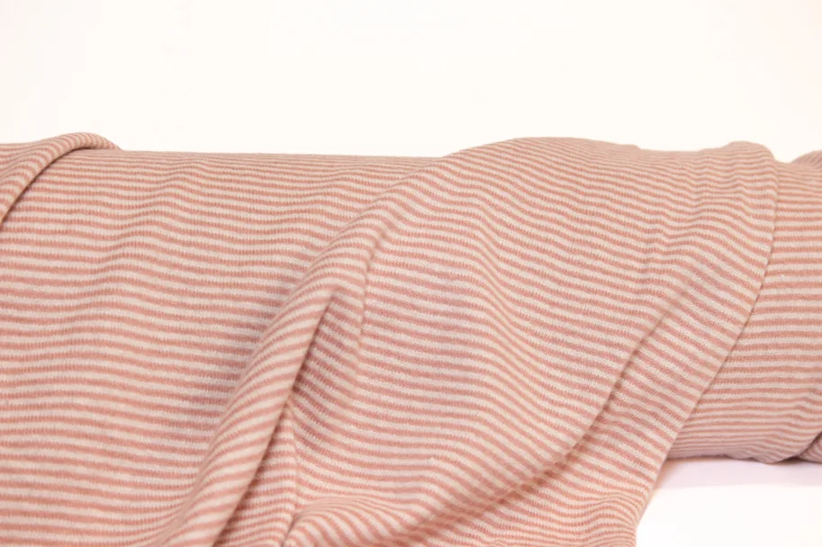 Hemp Jersey - Wildflower Pink Stripe (B-Ware)