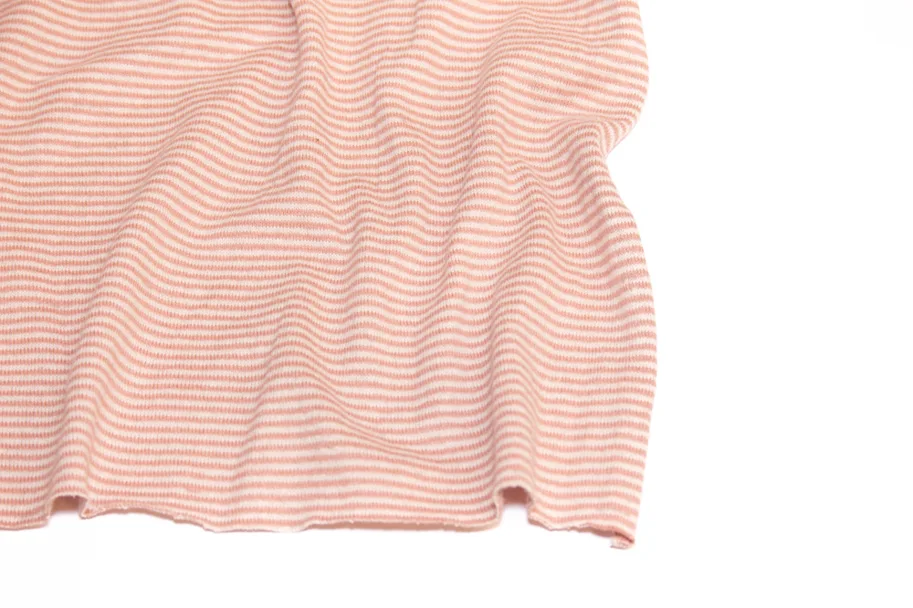 Hemp Jersey - Wildflower Pink Stripe (B-Ware)