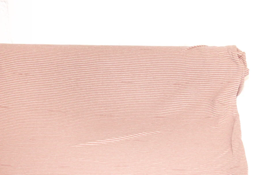 Hemp Jersey - Wildflower Pink Stripe (B-Ware)