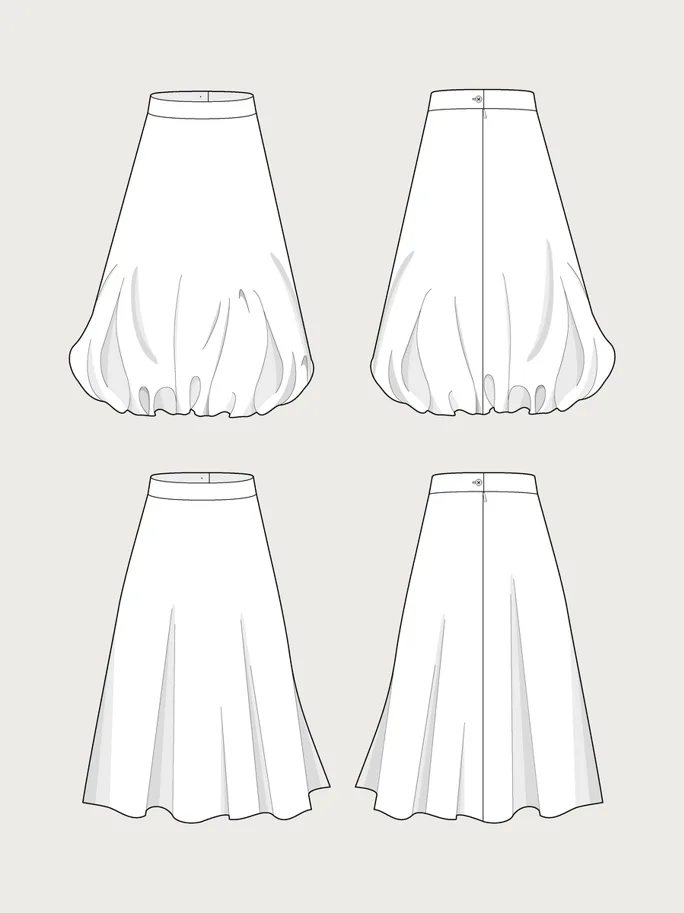 Balloon Skirt XS-L - The Assembly Line Schnittmuster (Englisch)
