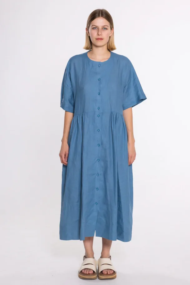 No85 gerafftes Kleid mit T-Ärmel - Trendschnitt Schnittmuster