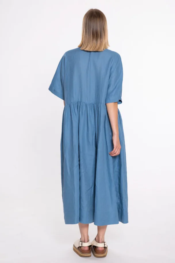 No85 gerafftes Kleid mit T-Ärmel - Trendschnitt Schnittmuster