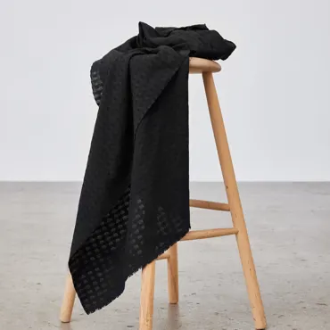 Tencel Cotton Sota Sheer - Black
