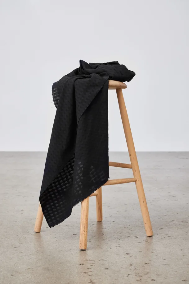 Tencel Baumwolle Sota Sheer - Black