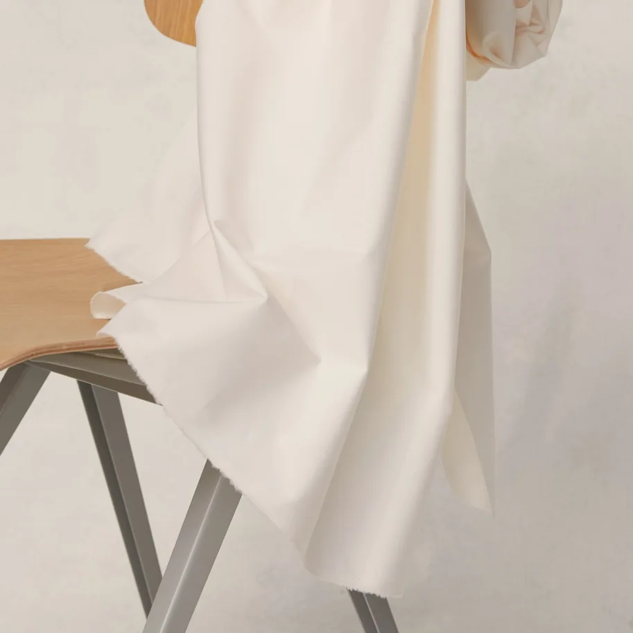 Bio Baumwolle Organic Papertouch Popeline - Creamy White