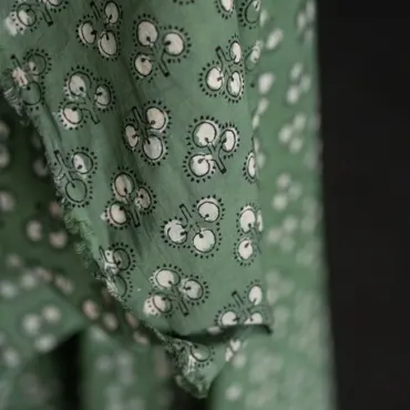 Organic Indian Blockprint - Mallydam Green Orchard