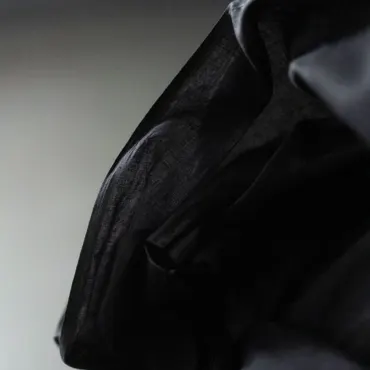 Organic Indian Cotton Muslin Voile - Black