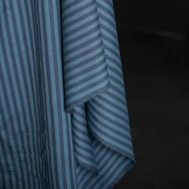 Organic Cotton Linen - Tully Blue Stripe