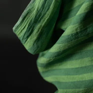 Linen Washed - Aloe Green Stripe