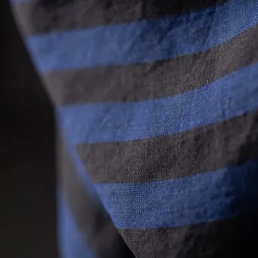Linen Washed - Moonlit Blue Stripe