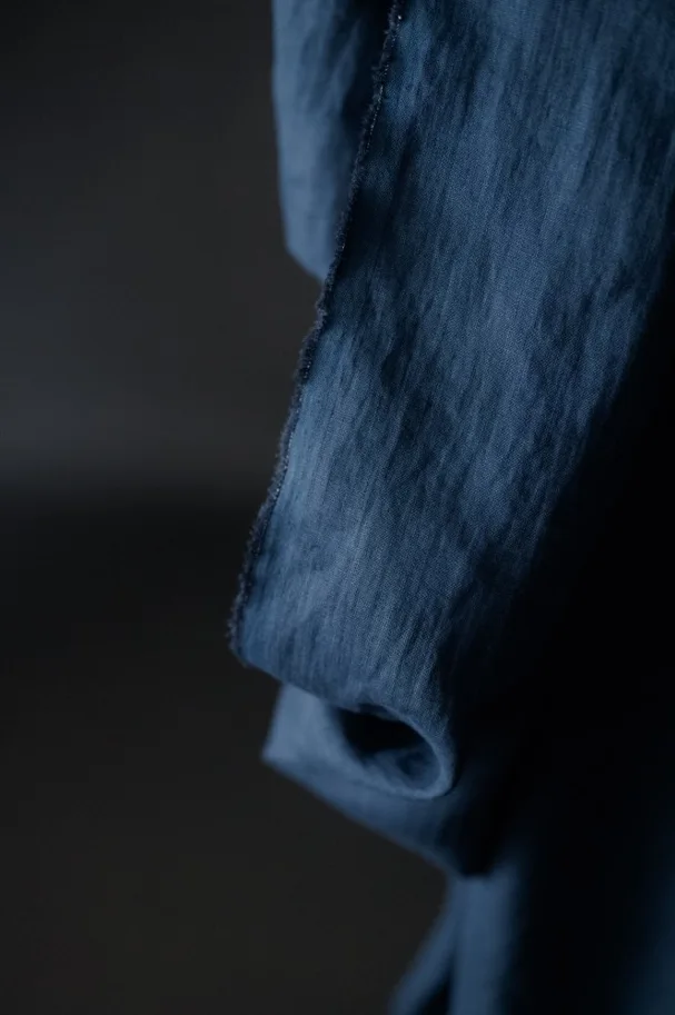 Linen Washed - Uni Little Wave Blue