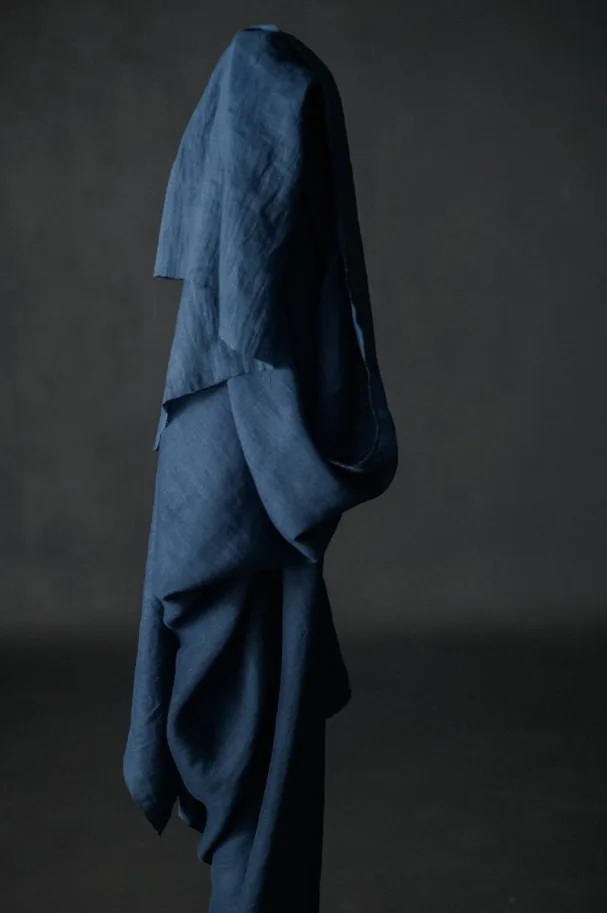 Linen Washed - Uni Little Wave Blue