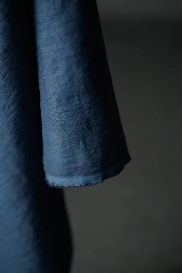 Linen Washed - Uni Little Wave Blue