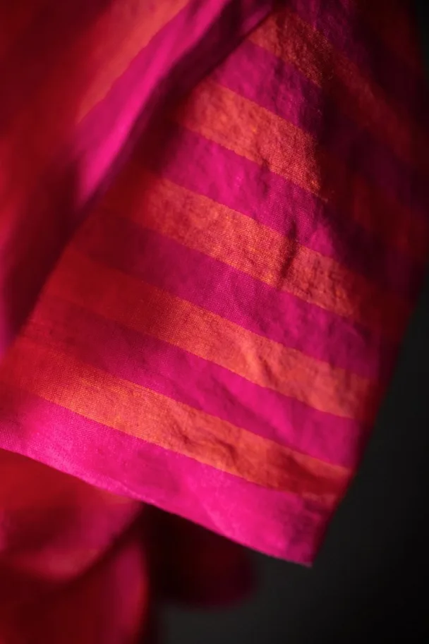 Linen Washed - Whirly Pops Pink Stripe