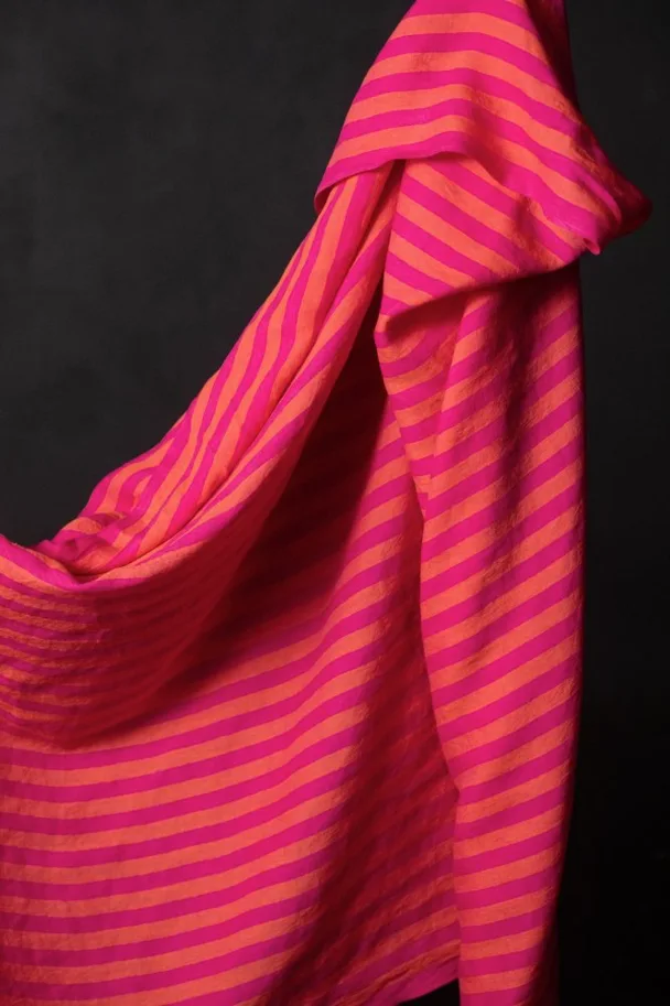 Linen Washed - Whirly Pops Pink Stripe