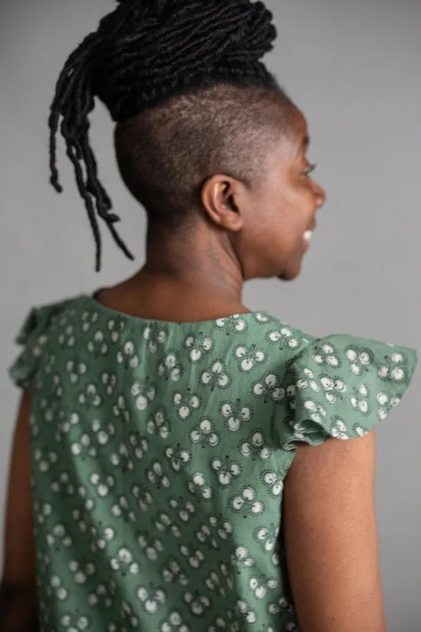 Organic Indian Blockprint - Mallydam Green Orchard