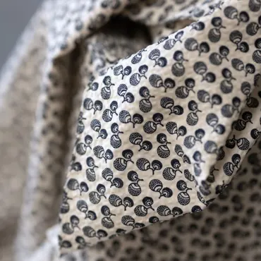 Organic Seersucker - Jouy Off-White Donguri