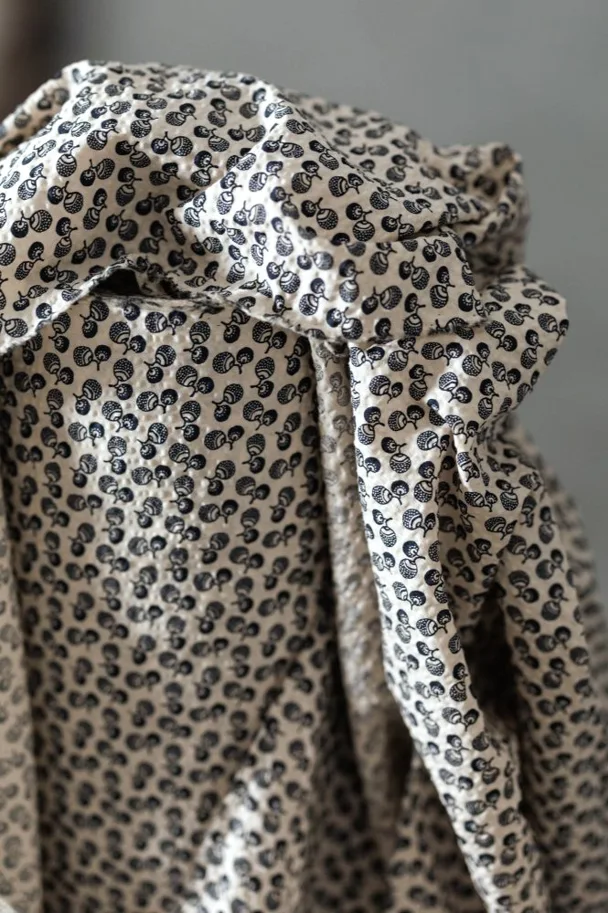 Organic Seersucker - Jouy Off-White Donguri