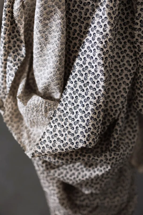 Organic Seersucker - Jouy Off-White Donguri