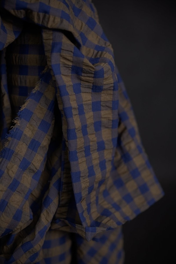 Bio Seersucker - Jupiter Blue Gingham