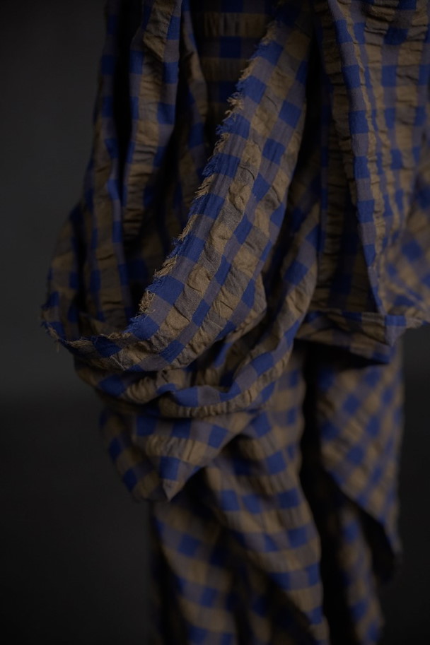 Bio Seersucker - Jupiter Blue Gingham