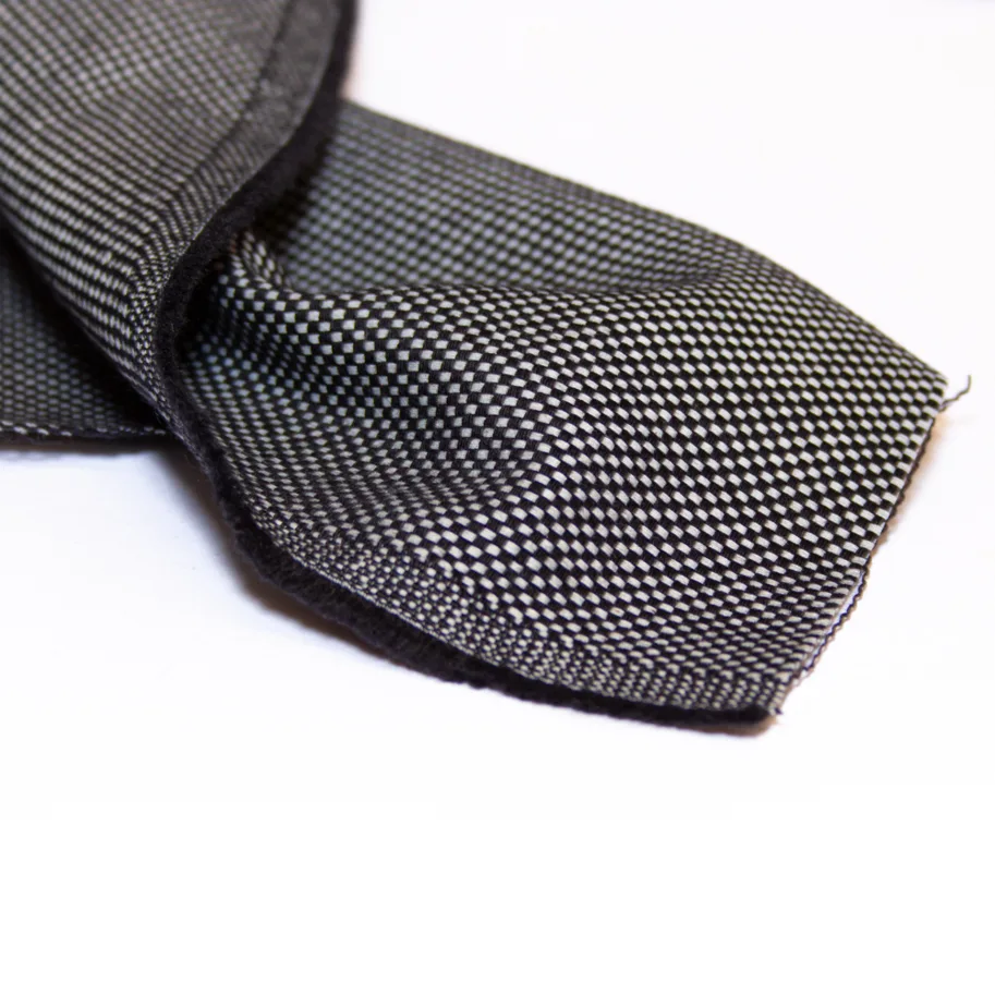 Bio Baumwolle Panama Deadstock - Schwarz Weiss