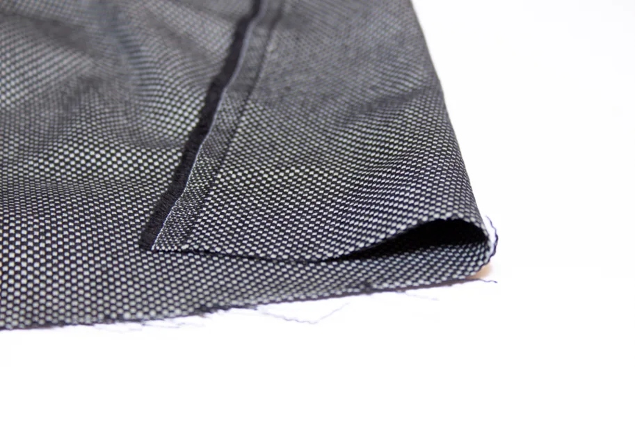 Bio Baumwolle Panama Deadstock - Schwarz Weiss