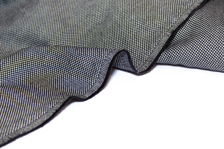 Bio Baumwolle Panama Deadstock - Schwarz Weiss