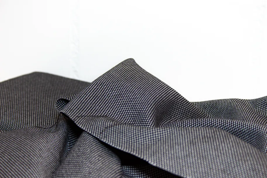 Bio Baumwolle Panama Deadstock - Schwarz Weiss