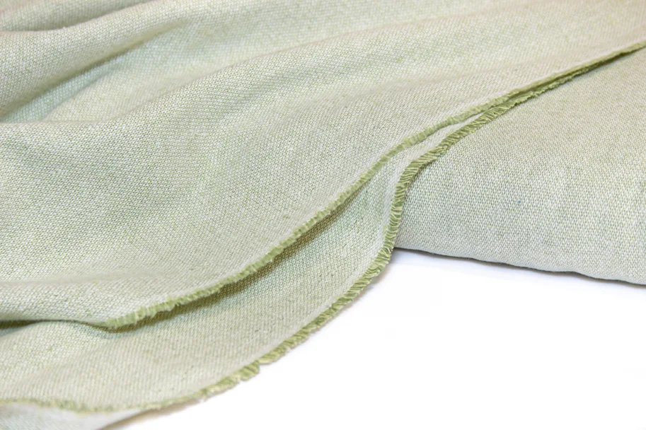 Bio Baumwolle Re-Life Flanell Deadstock - Linde Melange