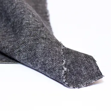 Organic Cotton Re-Life Flannel Deadstock - Schwarz Weiss Melange