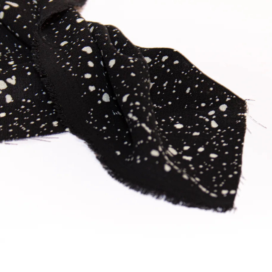 Re-Life Lyocell Crepe Deadstock - Splash Black White