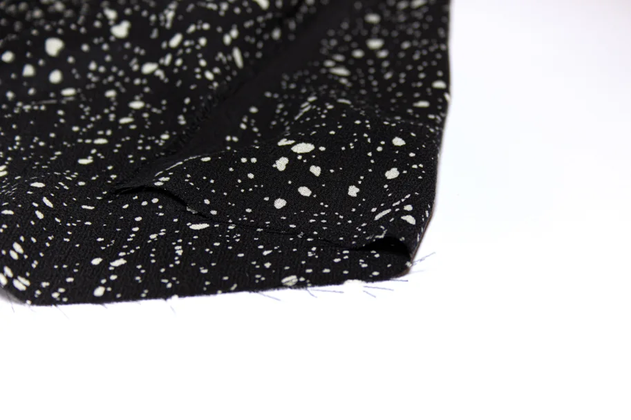 Re-Life Lyocell Crepe Deadstock - Splash Black White