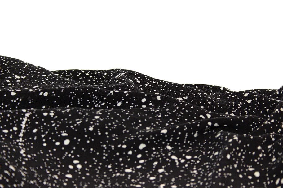 Re-Life Lyocell Crepe Deadstock - Splash Black White