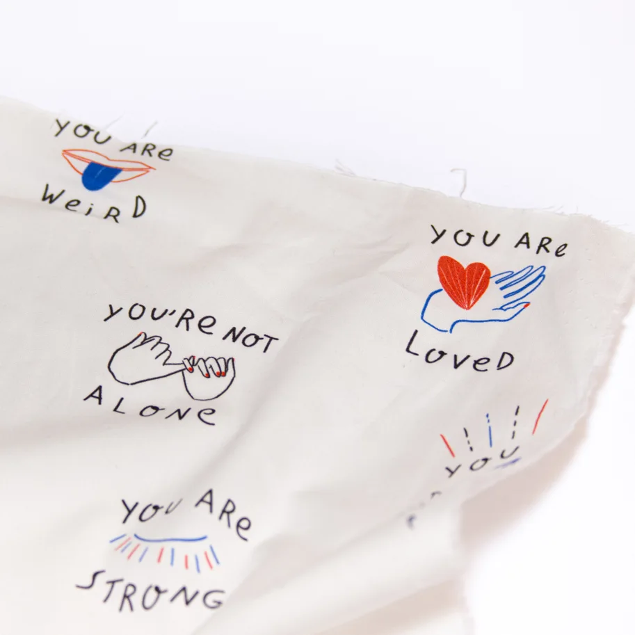 Cotton Poplin Deadstock - You Are Weird