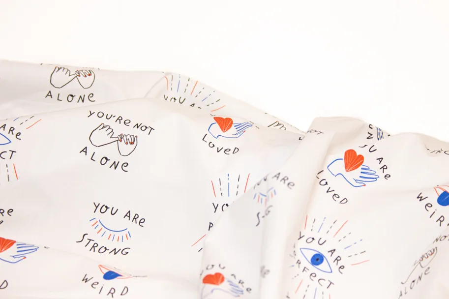 Cotton Poplin Deadstock - You Are Weird