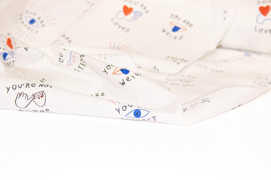 Cotton Poplin Deadstock - You Are Weird