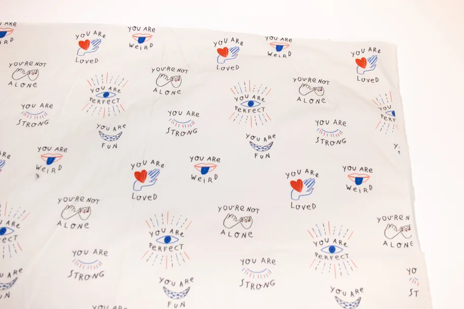 Cotton Poplin Deadstock - You Are Weird